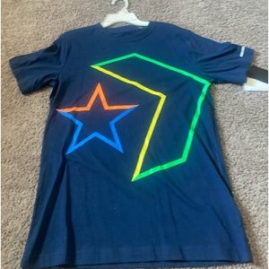 Navy blue converse shirt with colors size XL